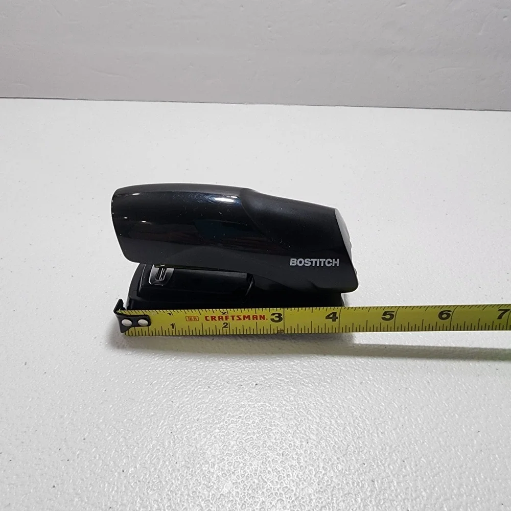 Bostitch Heavy Duty Stapler 40 Sheet Cap No Jam Compact Half Strip Black NOB
